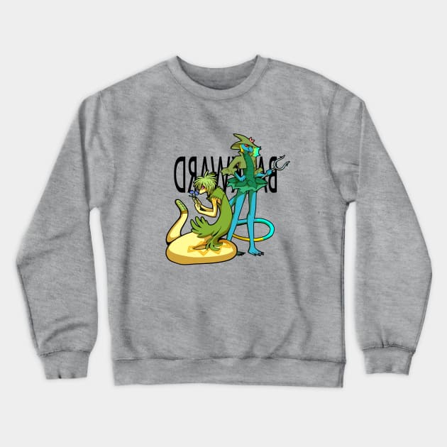 Backward Crewneck Sweatshirt by captain_deloris